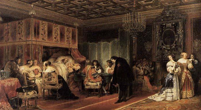 Paul Delaroche Cardinal Mazarin-s Last Sickness Spain oil painting art